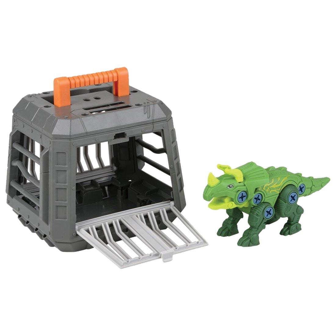 an assembled Assemblesaurus Triceratops And Enclosure