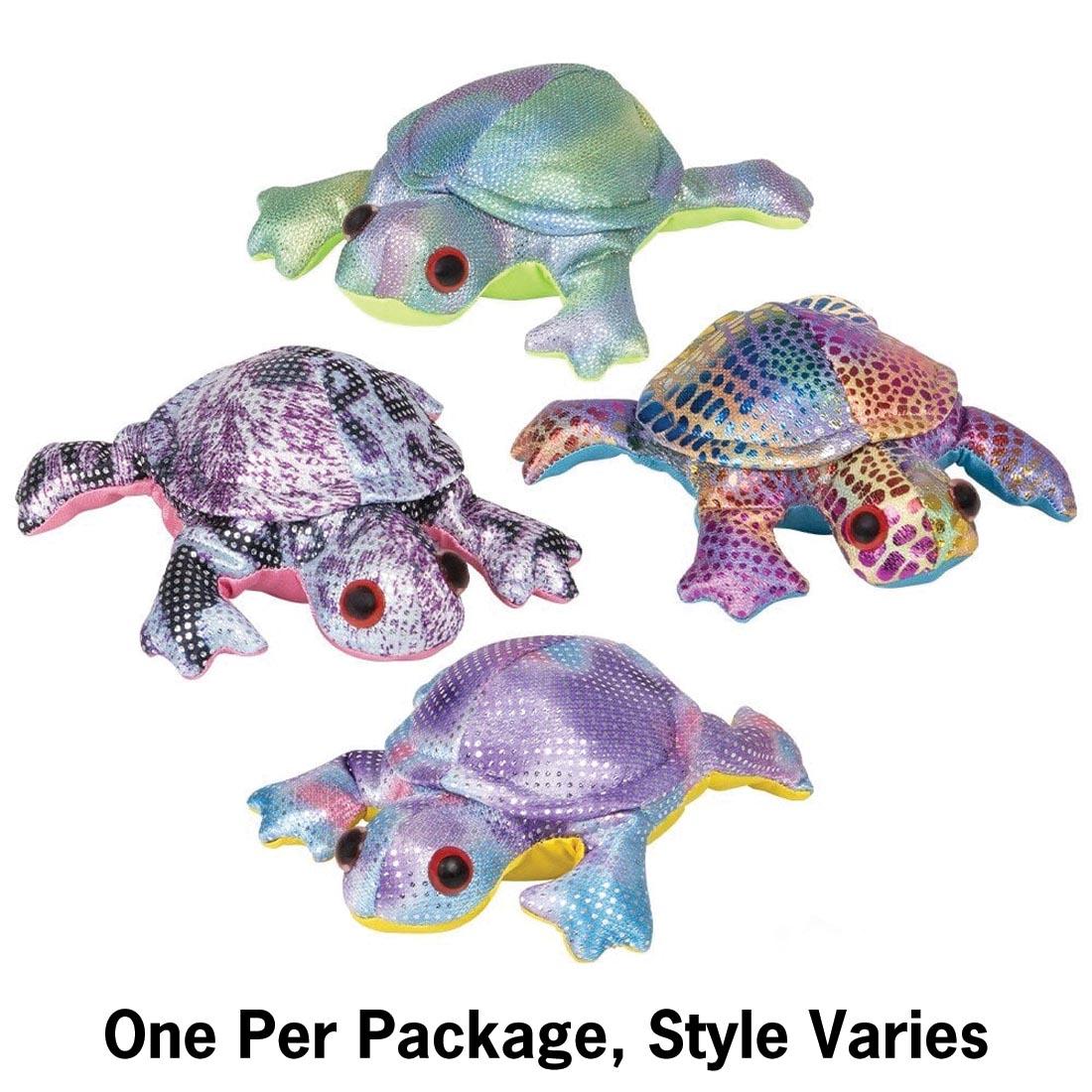 4 Sea Turtle Sandbag Toys with text One Per Package, Style Varies
