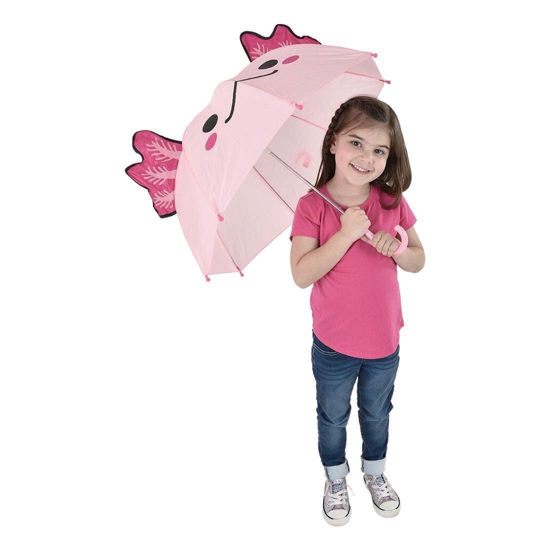 child using the Axolotl Umbrella