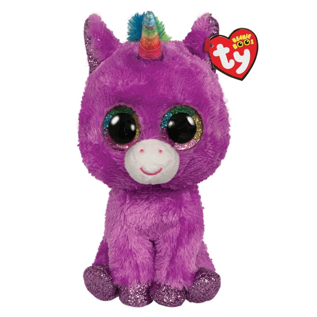 Rosette Purple Unicorn Ty Beanie Boo