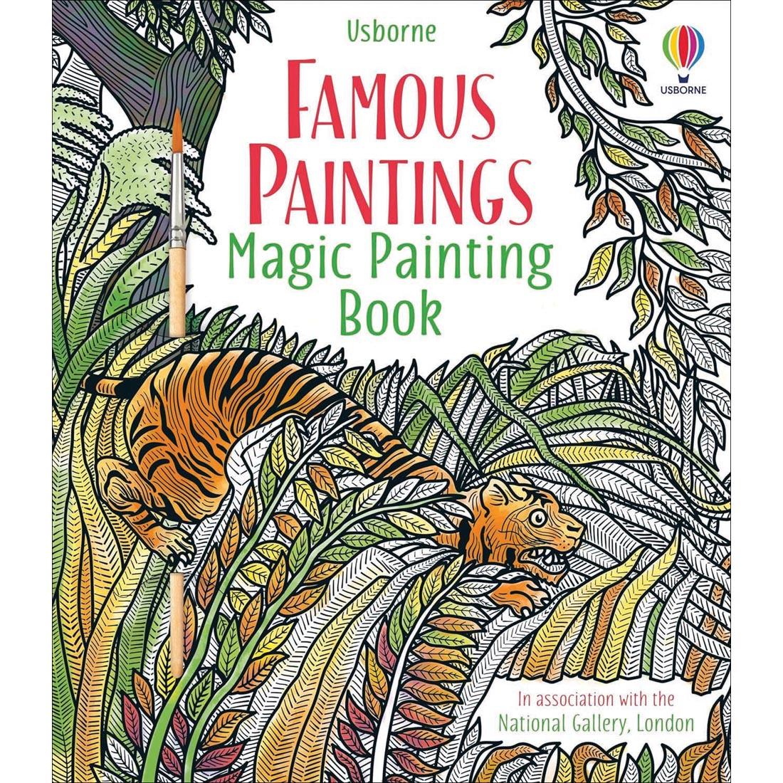 front cover of Famous Paintings Magic Painting Book by Usborne