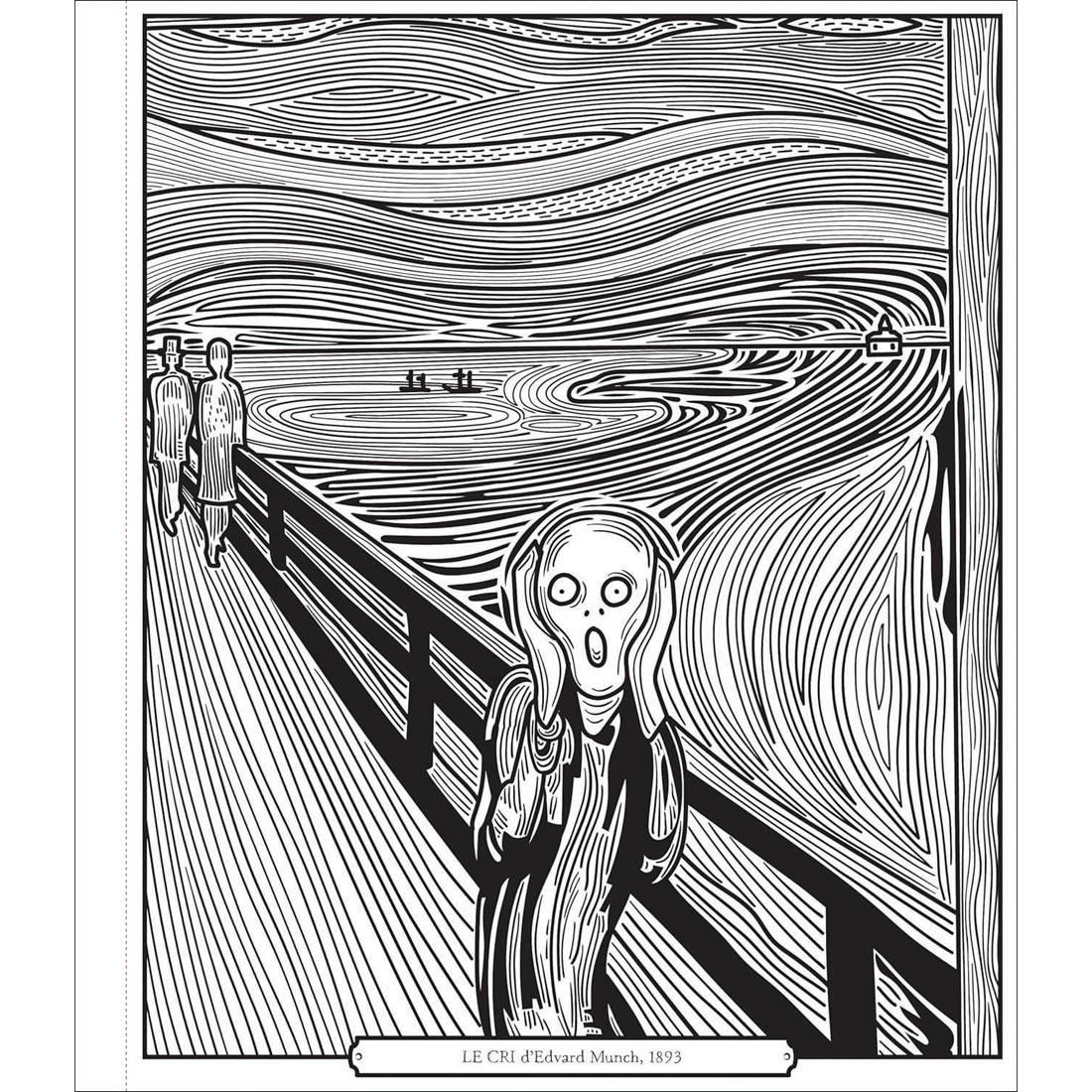 page from Famous Paintings Magic Painting Book by Usborne