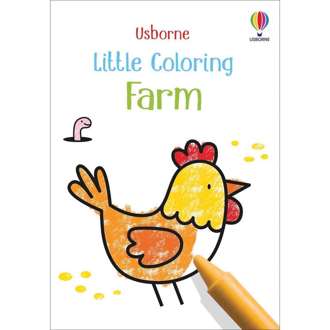 front cover of Farm Little Coloring Book by Usborne