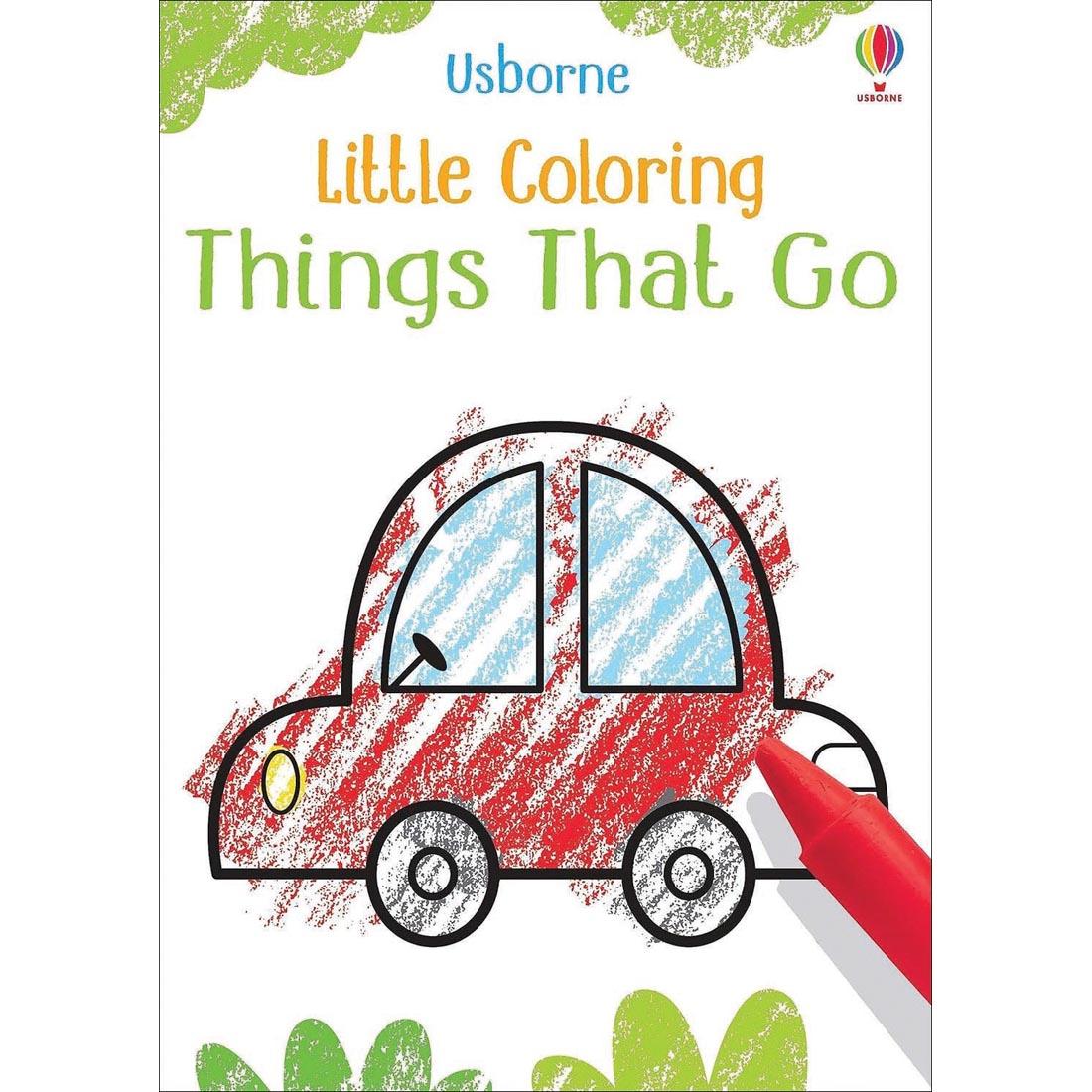 front cover of Things That Go Little Coloring Book by Usborne