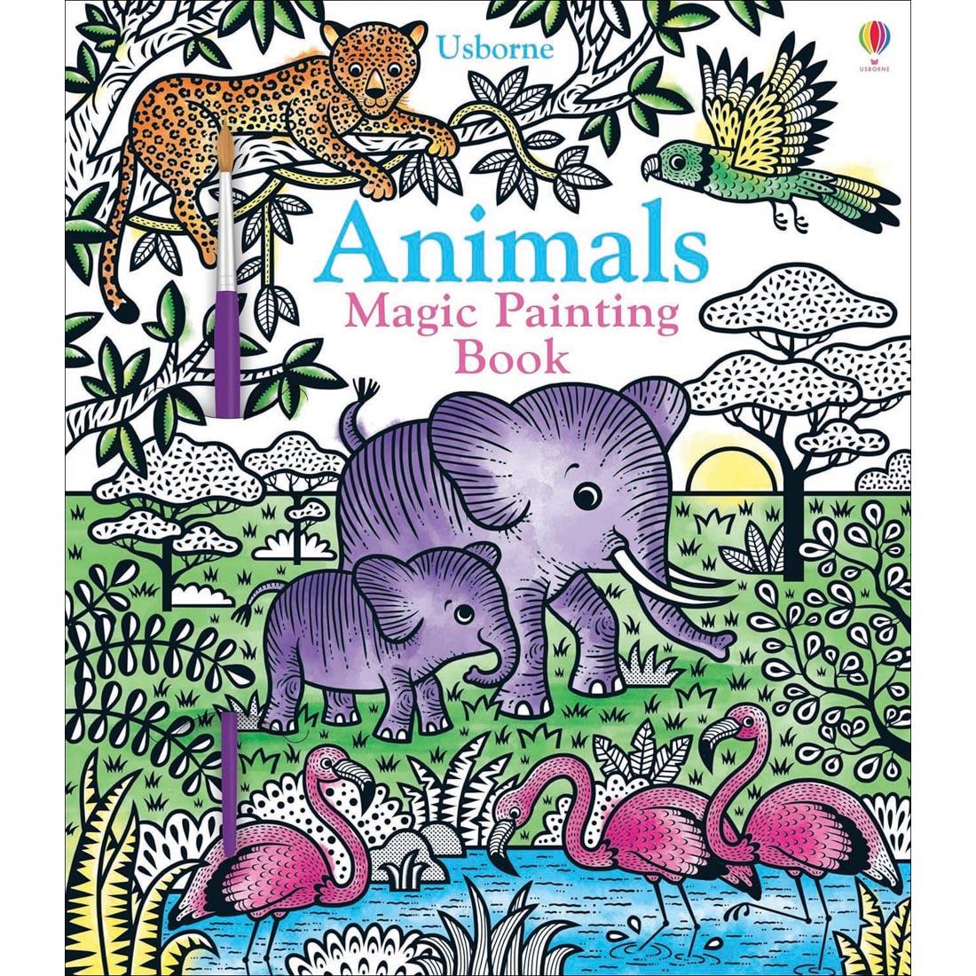 front cover of Animals Usborne Magic Painting Book