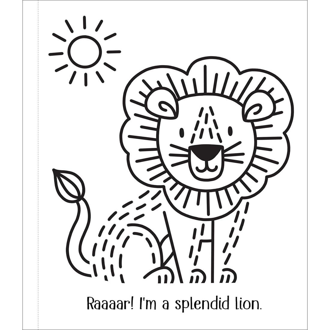 example page from Zoo Usborne First Magic Painting Book