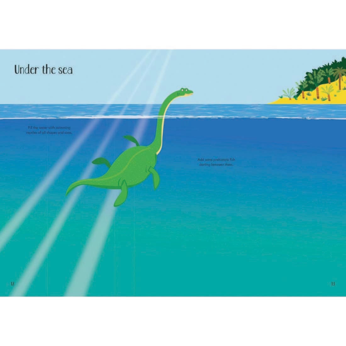scene pages from Dinosaurs Little First Stickers by Usborne