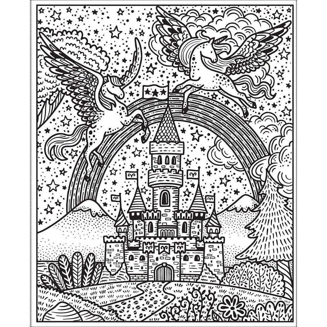 a page from Rainbows Magic Painting Book by Usborne