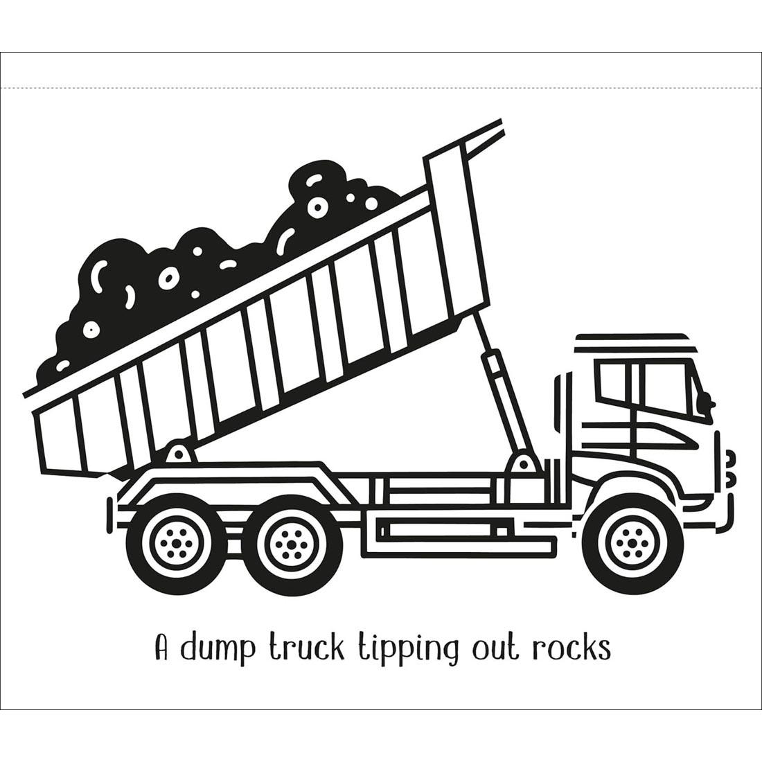 example page from Trucks And Diggers Usborne First Magic Painting Book