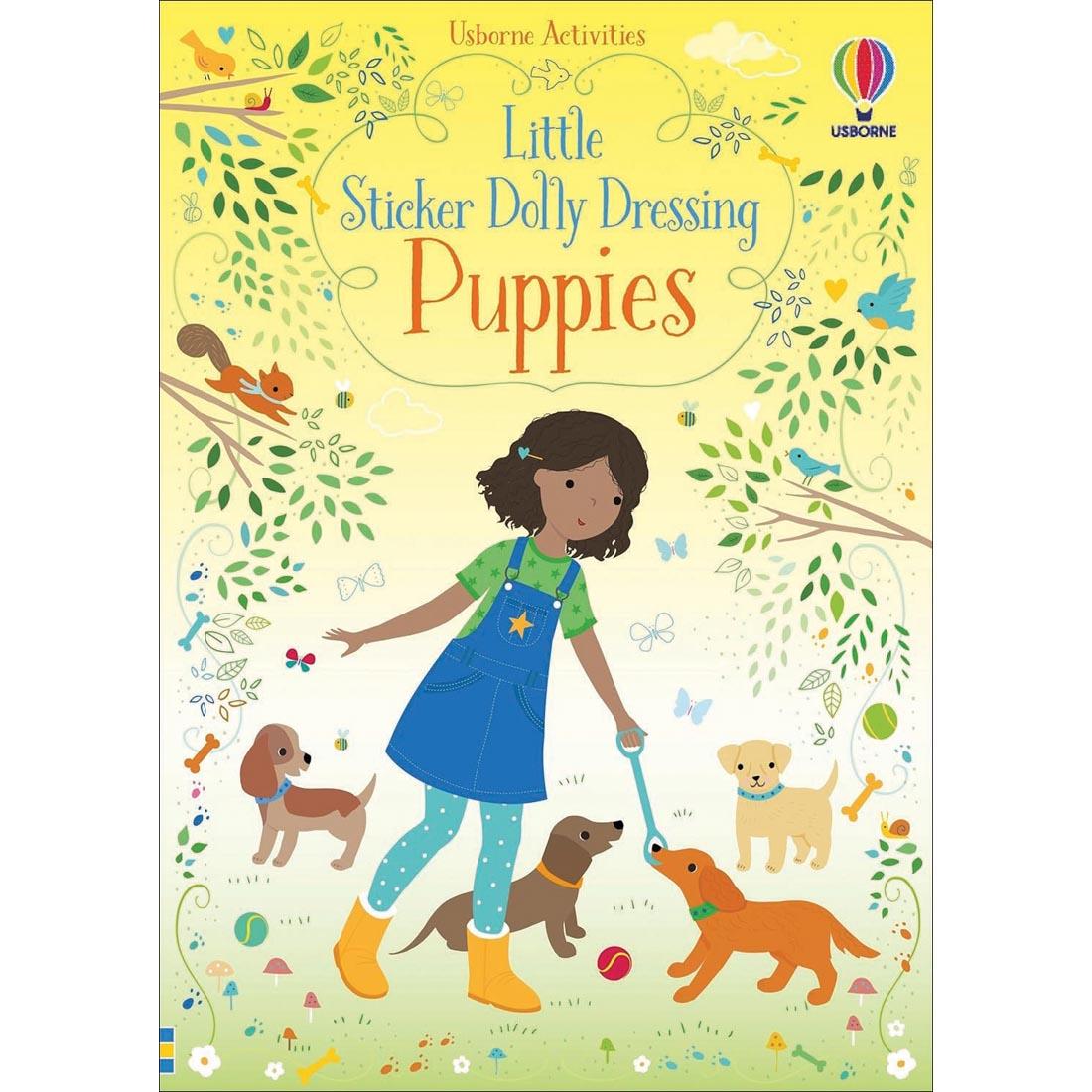 front cover of Puppies Usborne Activities Little Sticker Dolly Dressing Book
