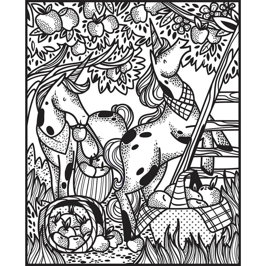 a page from Unicorns Magic Painting Book by Usborne