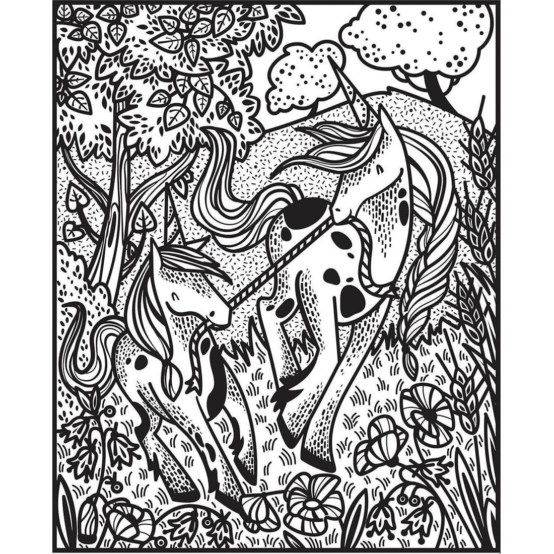 a page from Unicorns Magic Painting Book by Usborne