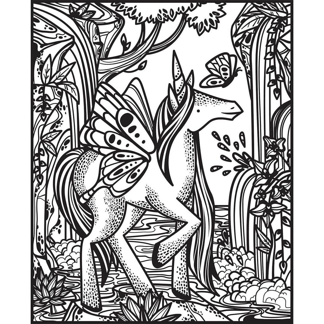 a page from Unicorns Magic Painting Book by Usborne