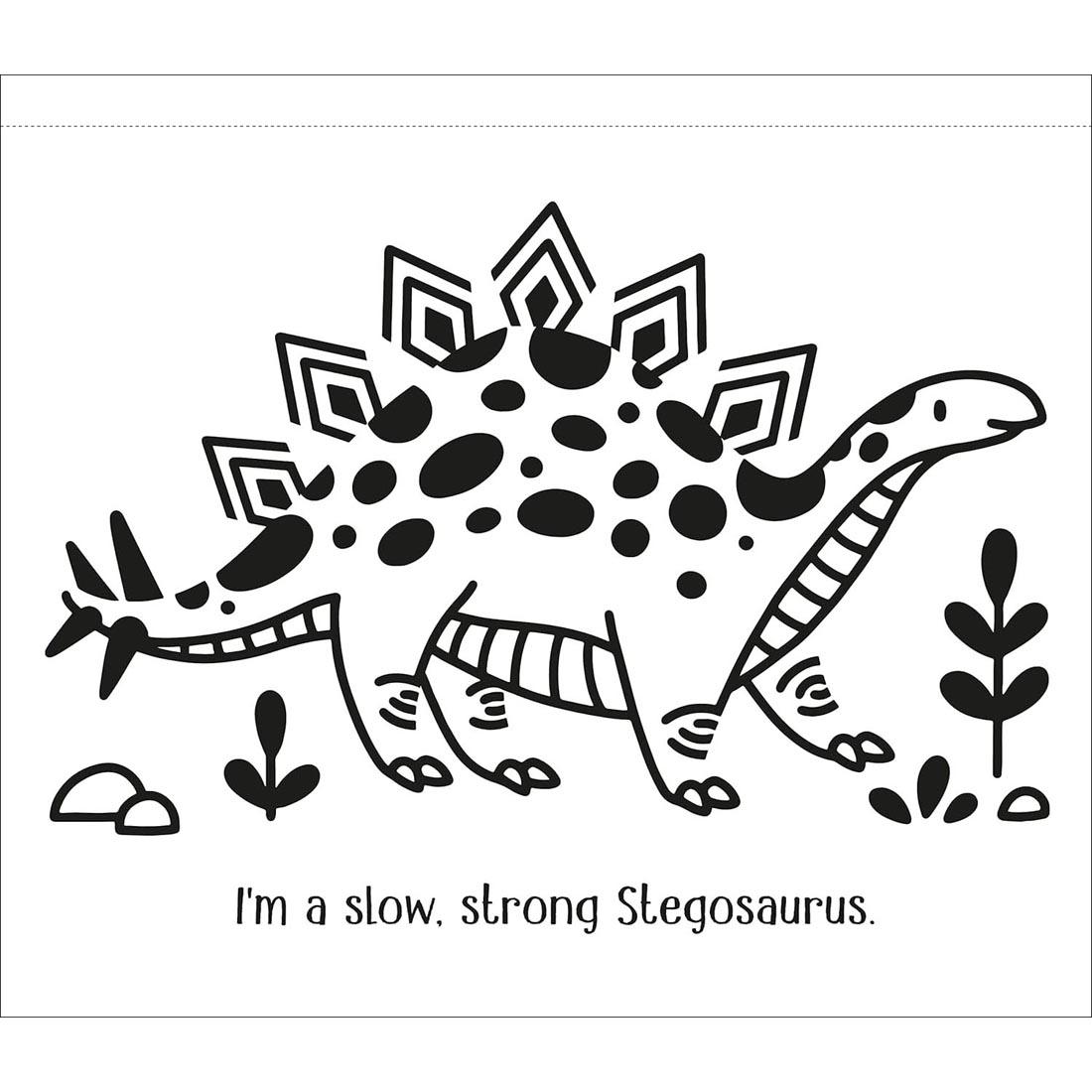 example page from Dinosaurs Usborne First Magic Painting Book