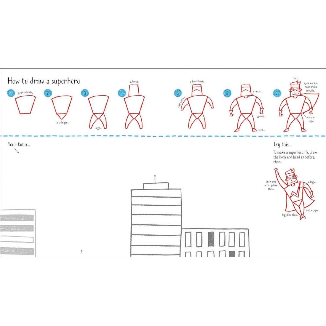 pages from Usborne Step-By-Step Drawing People Book