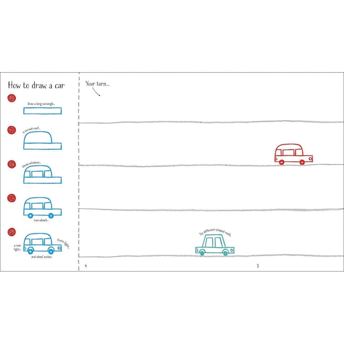 a page from The Usborne Step-By-Step Drawing Book