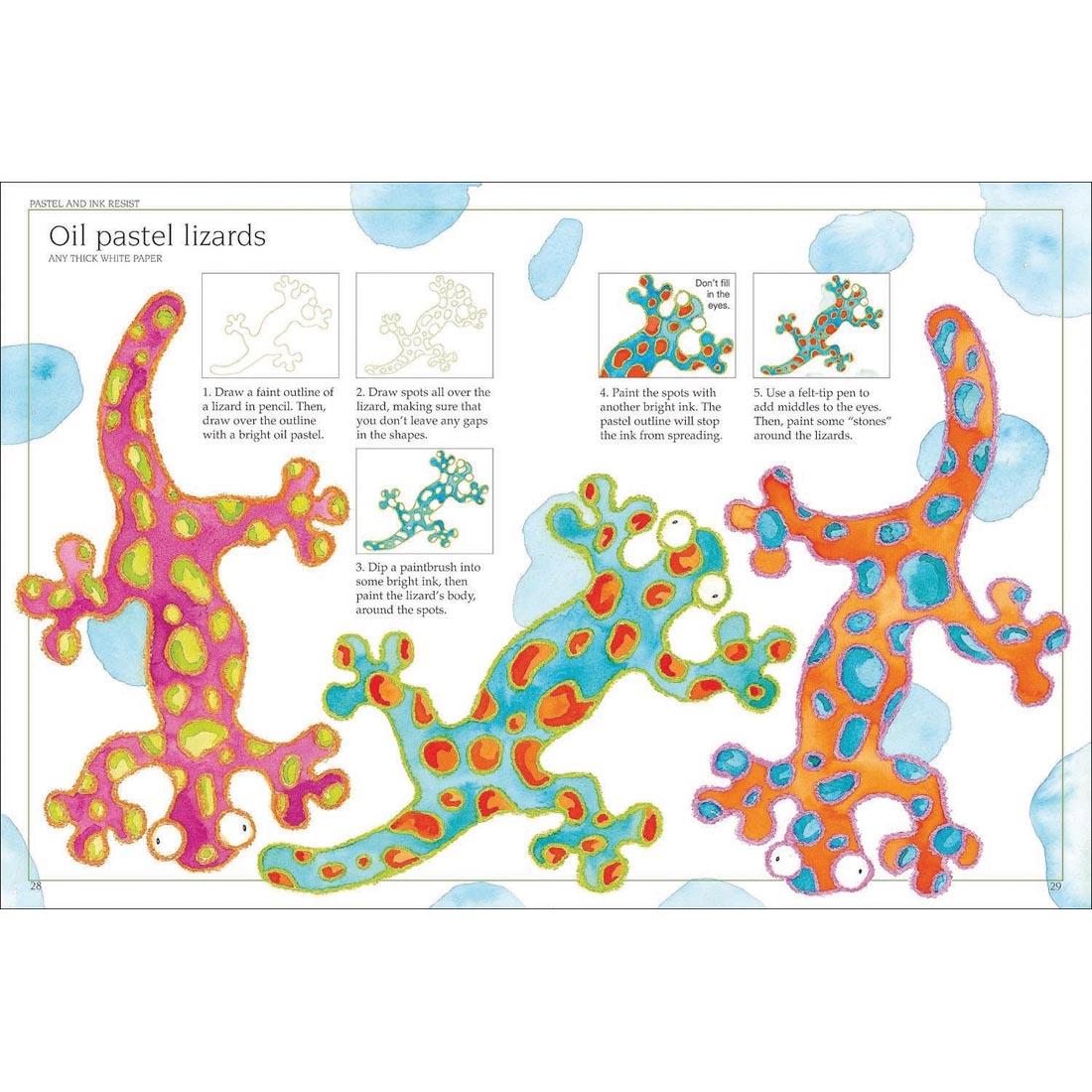 2 pages from The Usborne Book Of Art Skills