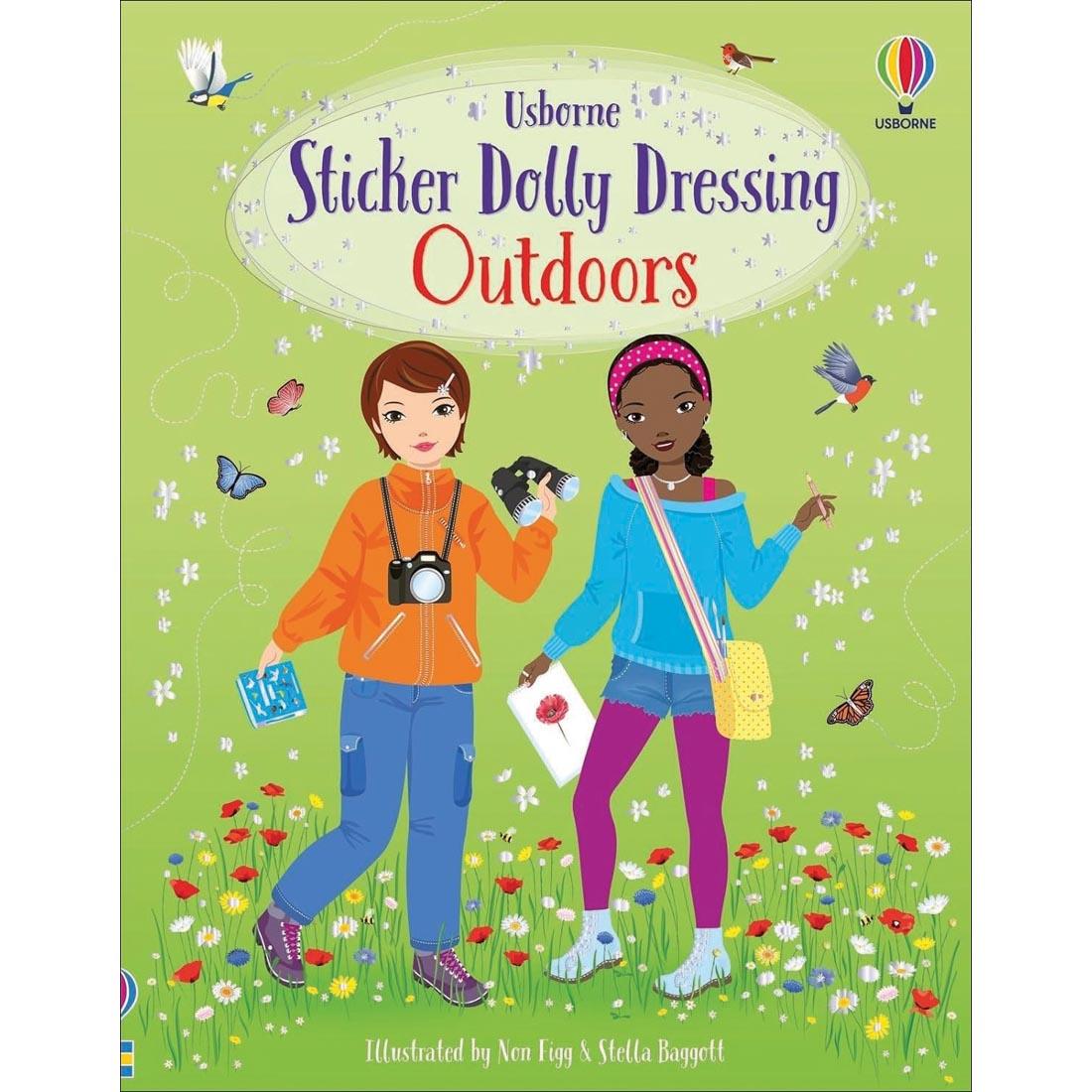 front cover of The Outdoors Sticker Dolly Dressing Book by Usborne