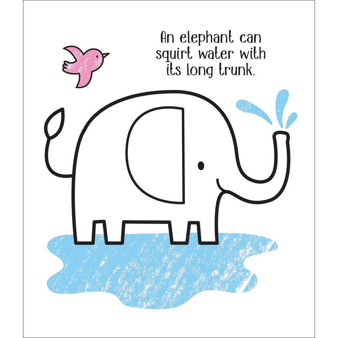 example page from Zoo Animals Usborne Little Coloring Book