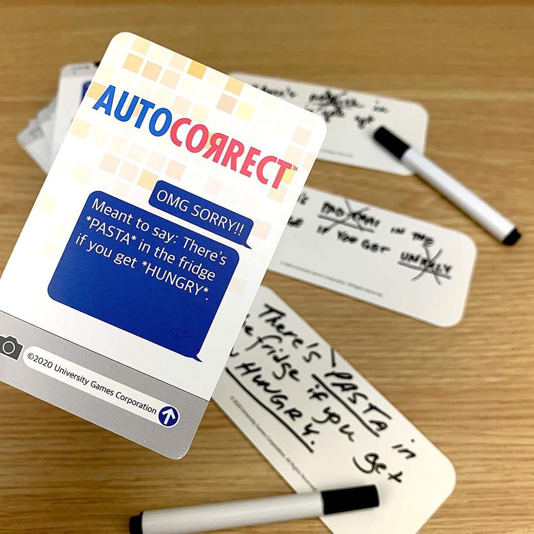 An answer card from the Autocorrect Card Game