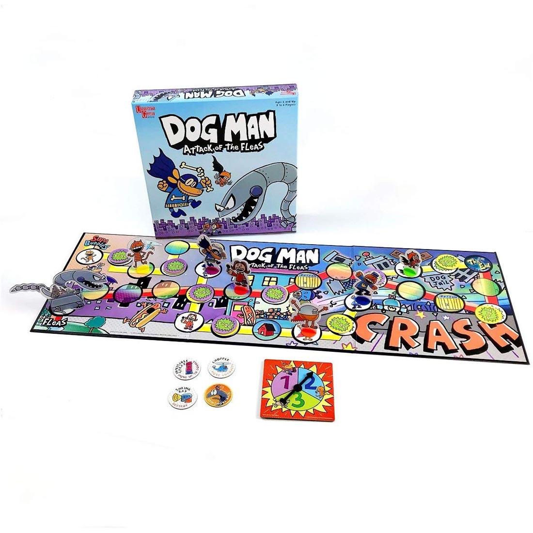 Dog Man Attack of the FLEAS Board Game by University Games
