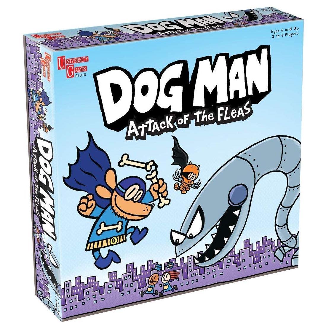 Dog Man Attack of the FLEAS Board Game by University Games