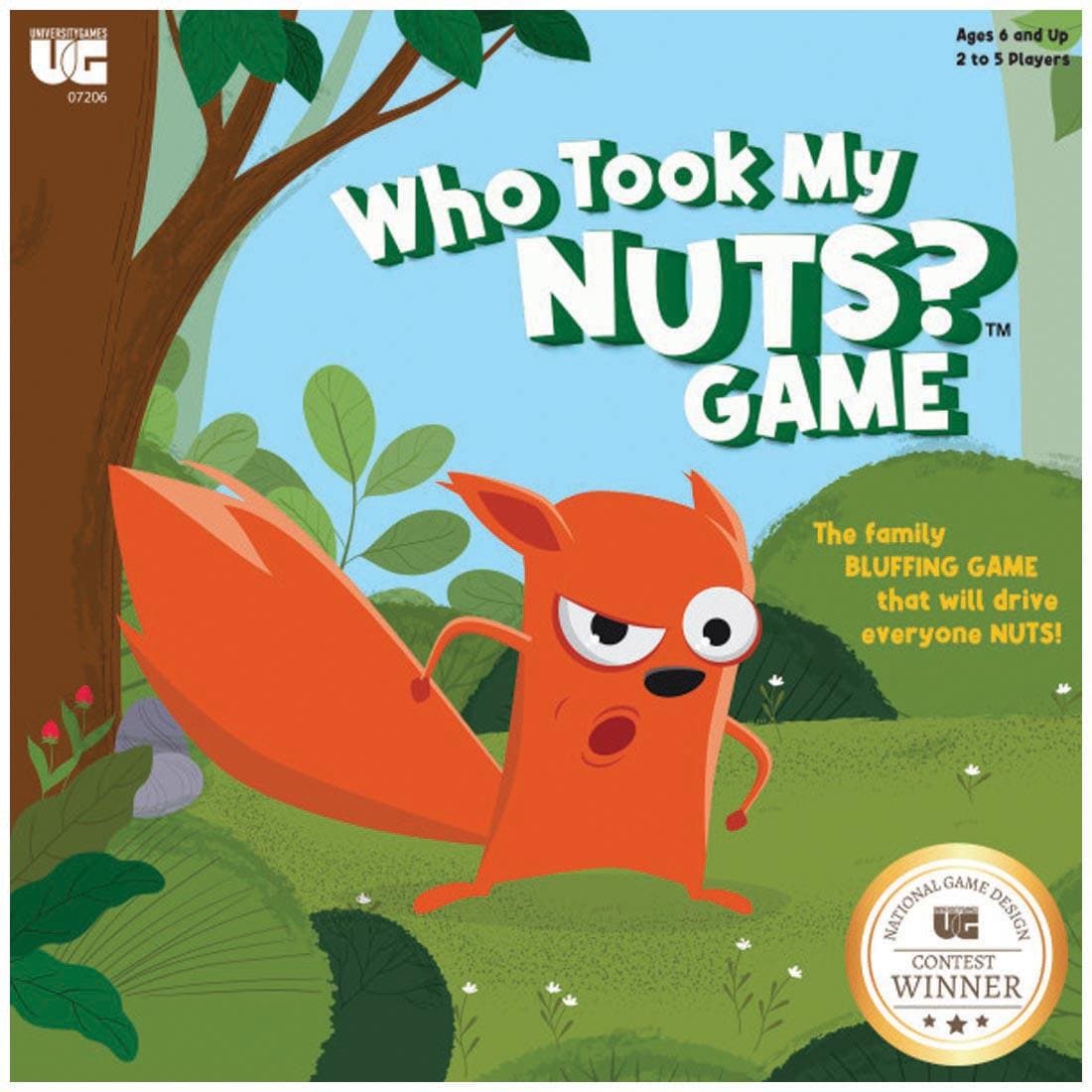 front of package for Who Took My Nuts? Game