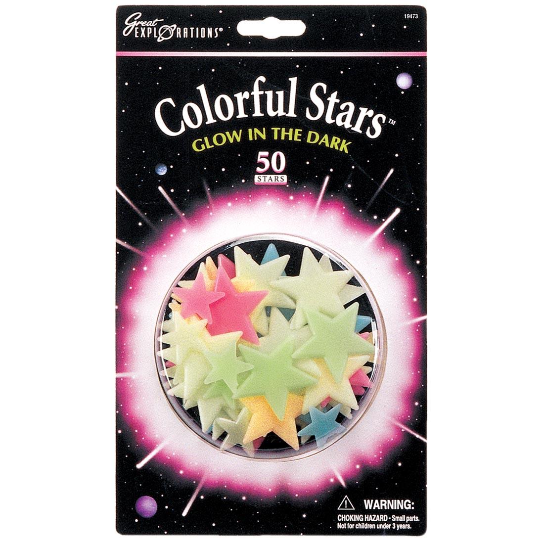 Great Explorations Glow-in-the-Dark Colorful Stars