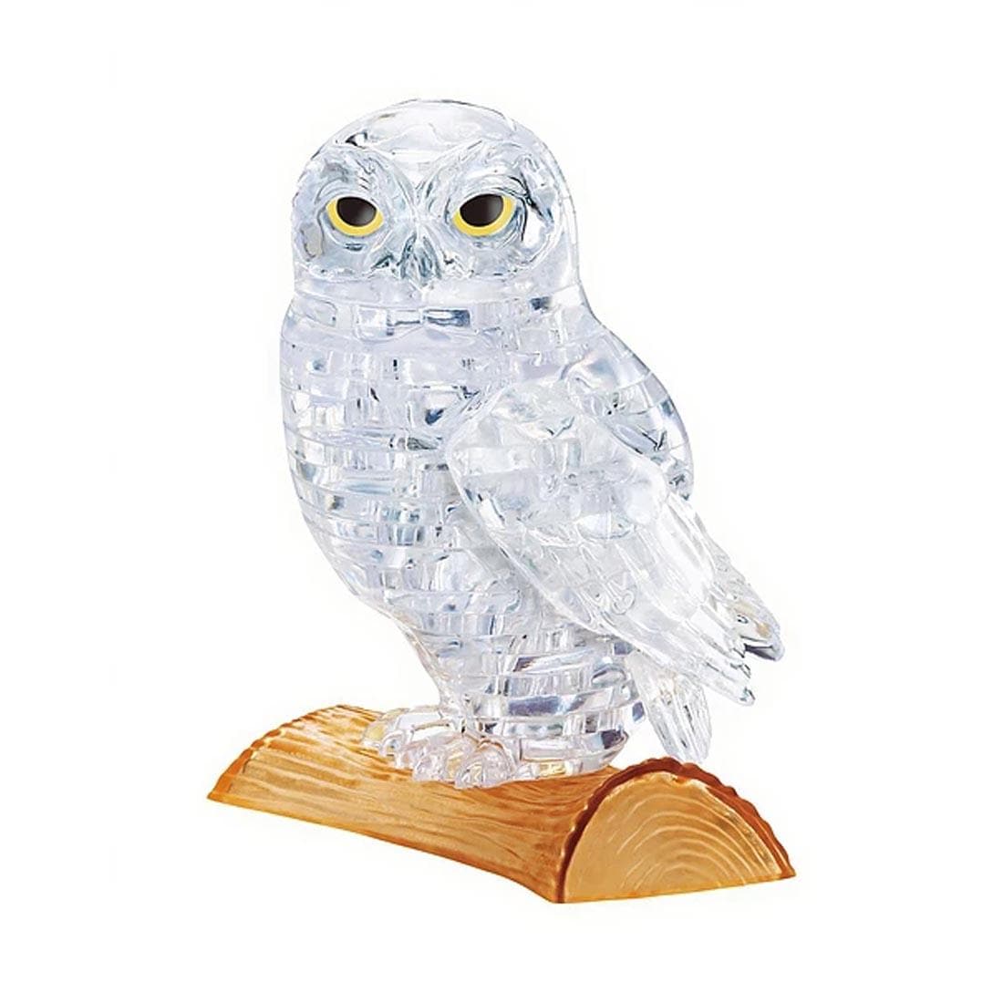 Completed White Owl 3D Crystal Puzzle