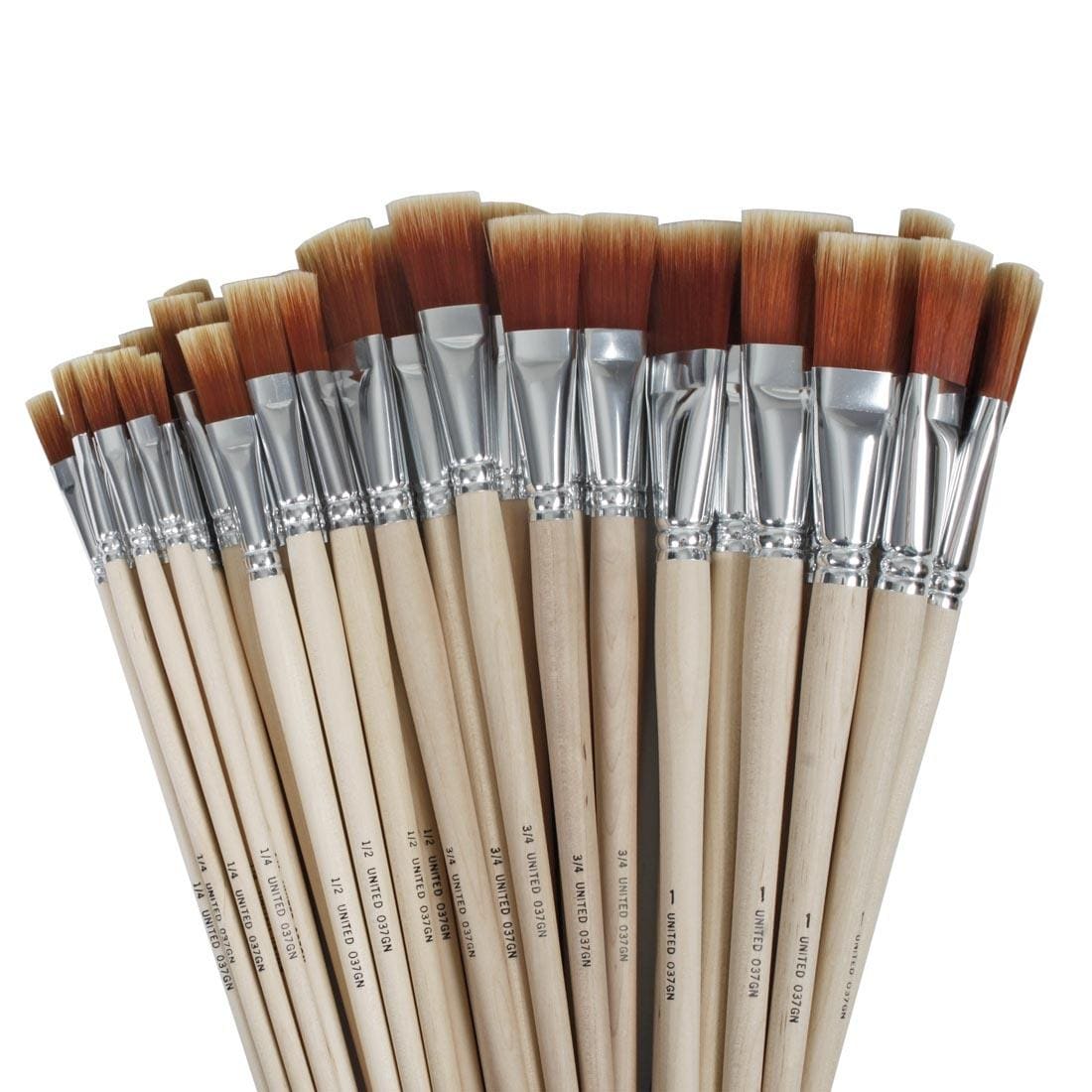 United Gold Nylon Easel Brush Value Pack