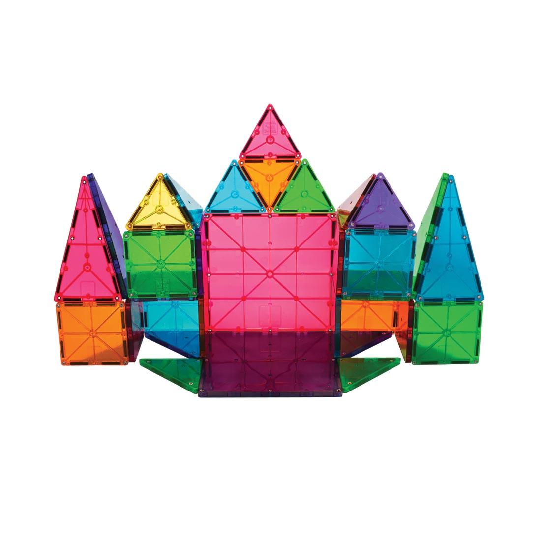 sample structure built with Magna-Tiles Clear Colors 32-Count Set