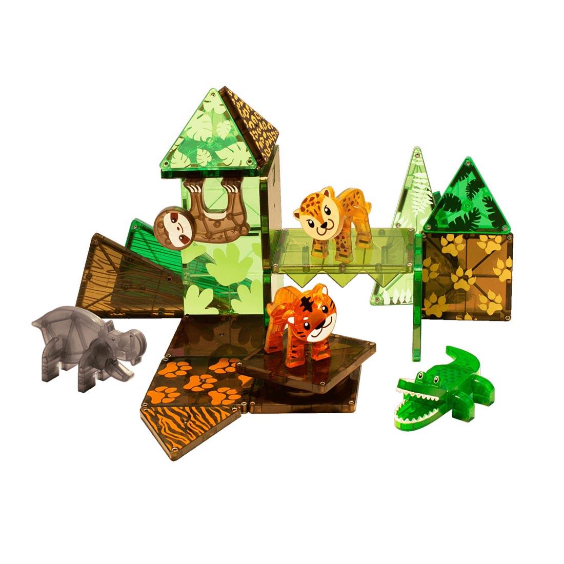 Structure made with the Magna-Tiles Jungle Animals 25-Count Set