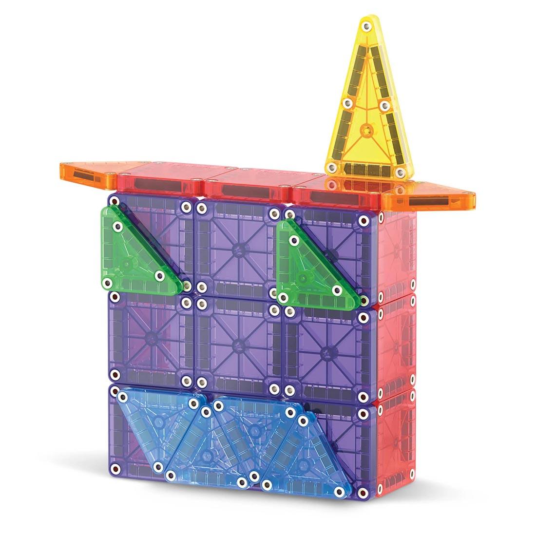 an example creation built with Magna-Tiles microMAGS Clear Colors