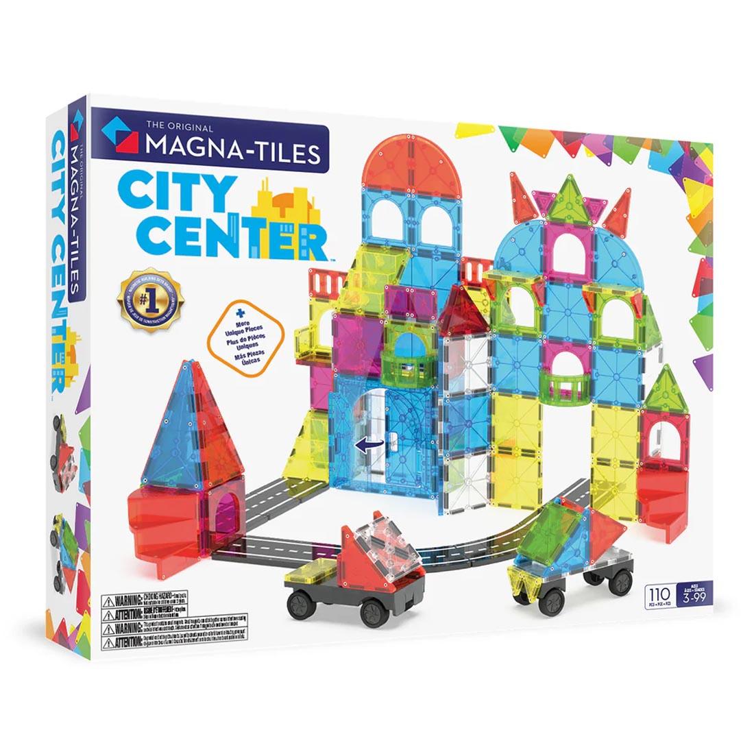 front package of Magna-Tiles City Center 110-Piece Set