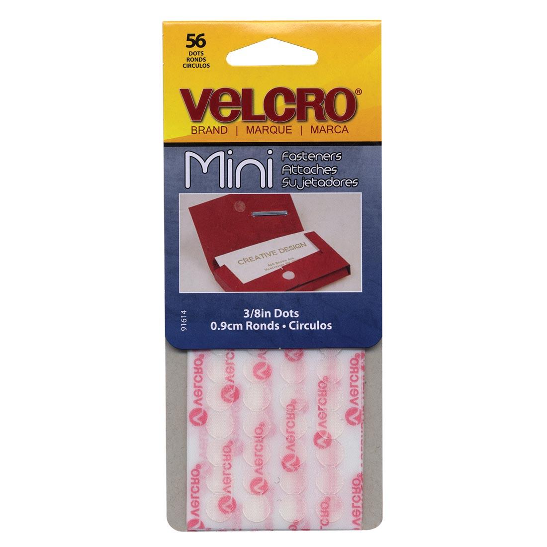 VELCRO Brand Thin Clear Fasteners 3/8in Circles, Clear - 56 ct.