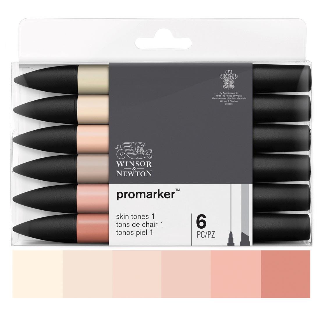 Winsor & Newton Skin Tones ProMarker 6-Count Set