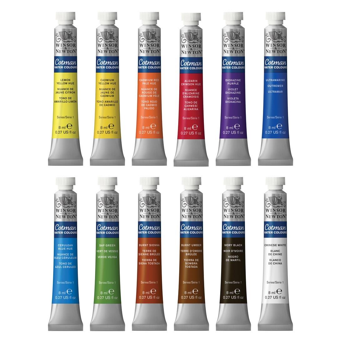 Tubs of paint in Winsor and Newton Cotman Water Colour Intro Set