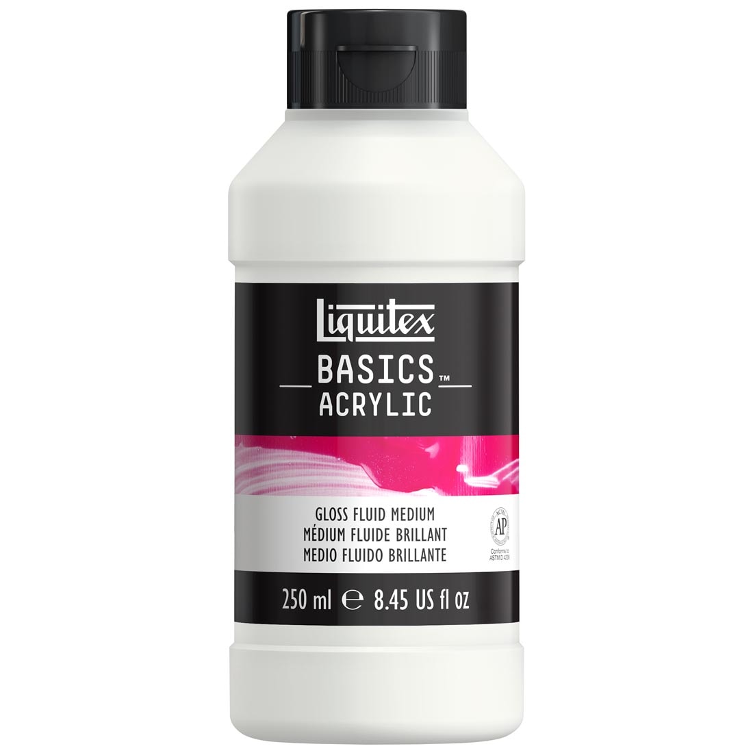 bottle of Liquitex Basics Gloss Fluid Medium