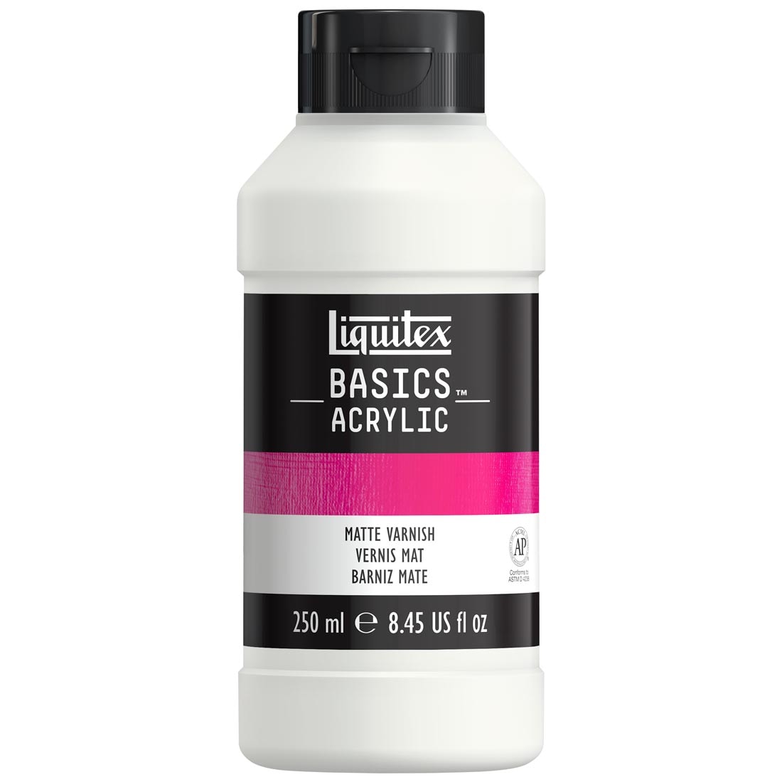 bottle of Liquitex Basics Matte Varnish