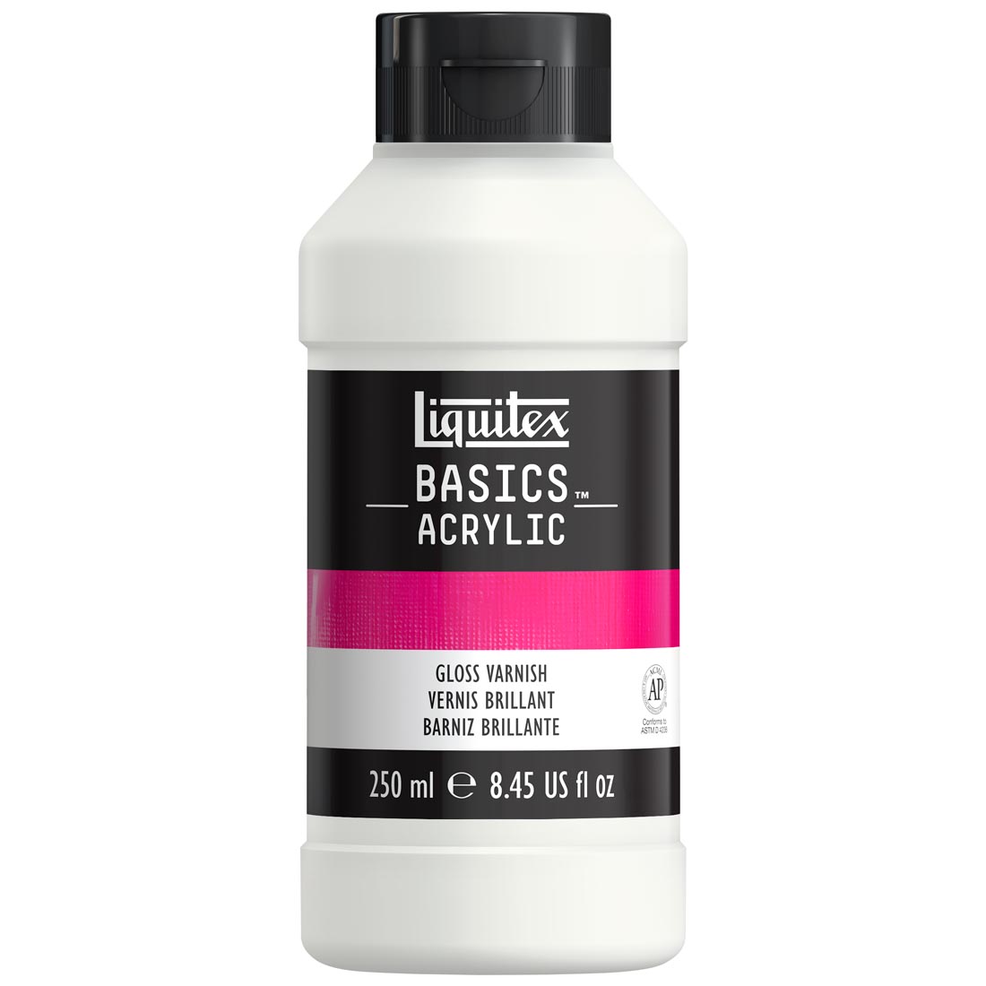 bottle of Liquitex Basics Gloss Varnish