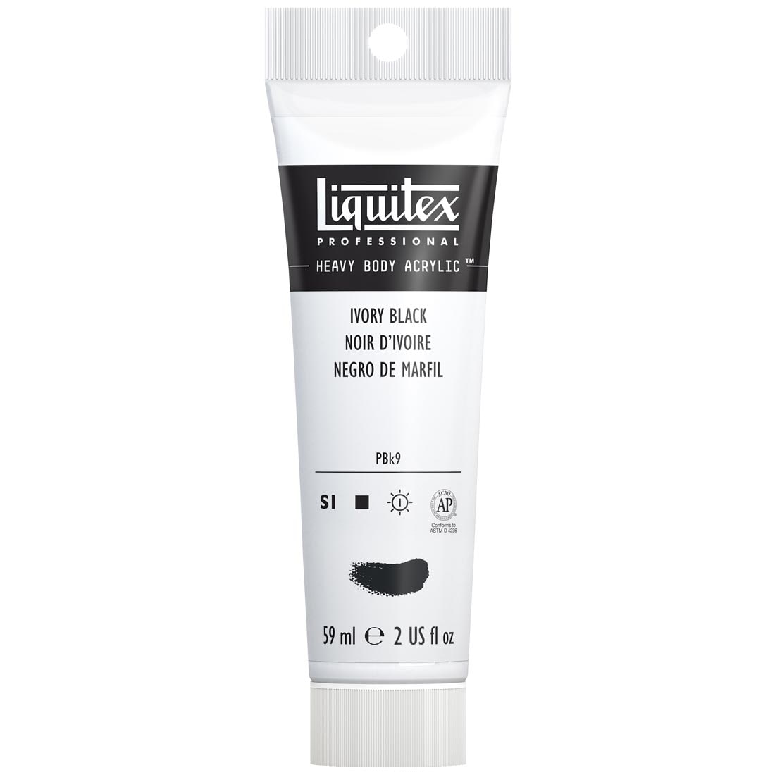 Tube of Ivory Black Liquitex Professional Heavy Body Acrylic