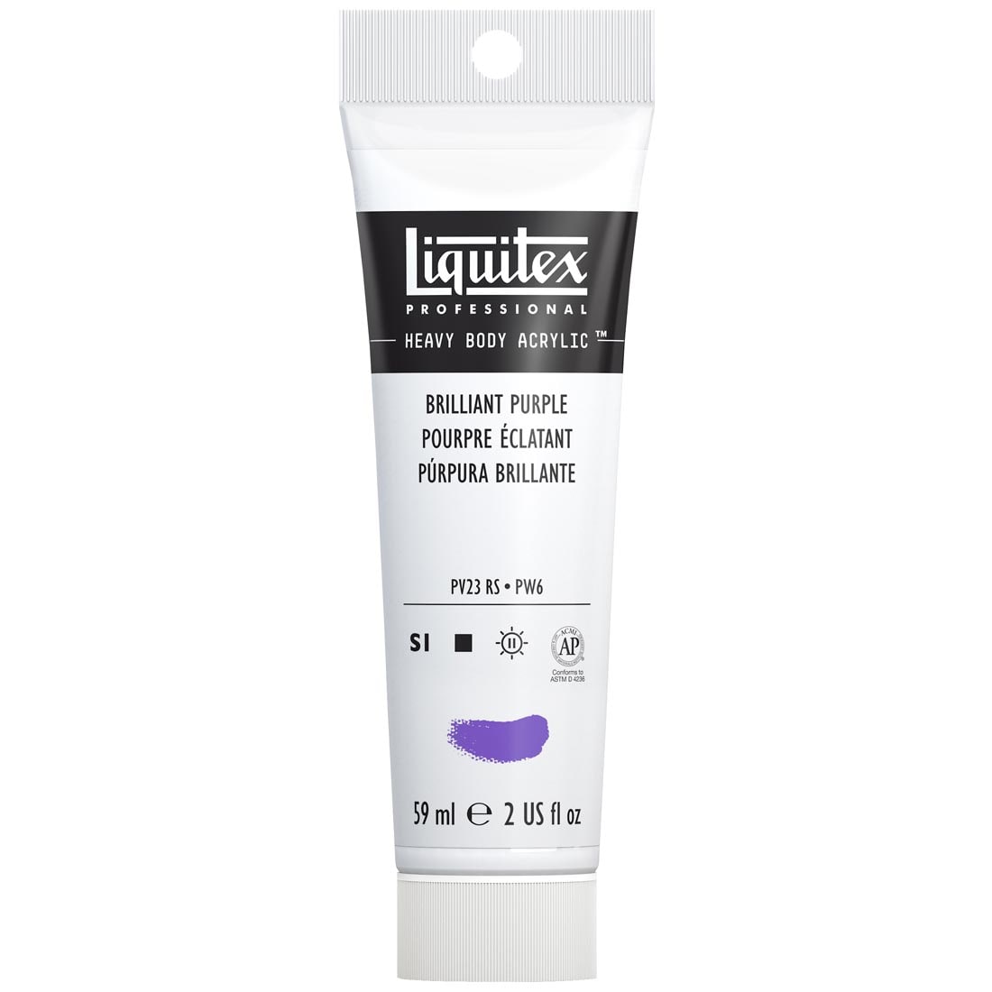 Tube of Brilliant Purple Liquitex Professional Heavy Body Acrylic