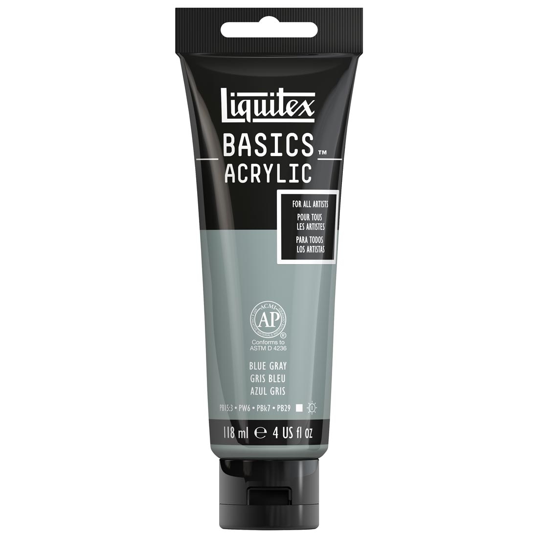 Tube of Blue Gray Liquitex Basics Acrylic Paint