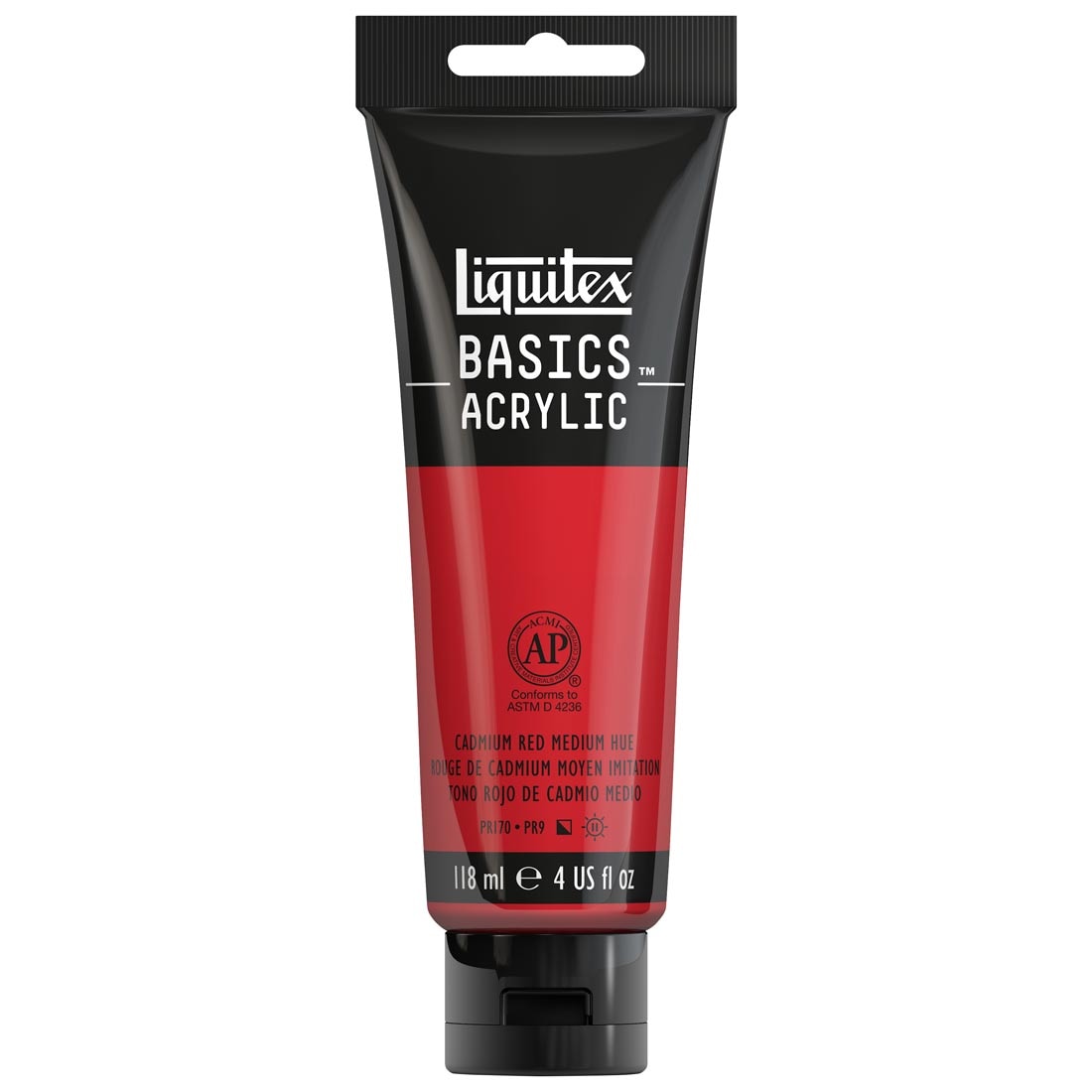 Tube of Cadmium Red Medium Hue Liquitex Basics Acrylic Paint