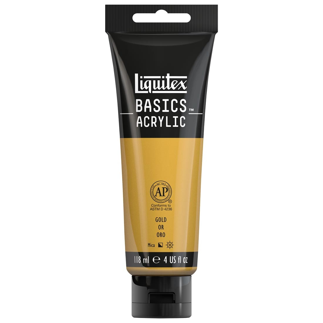 Tube of Gold Liquitex Basics Acrylic Paint