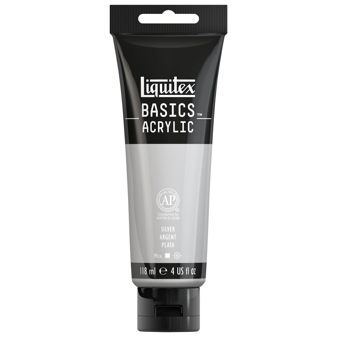 Tube of Silver Liquitex Basics Acrylic Paint
