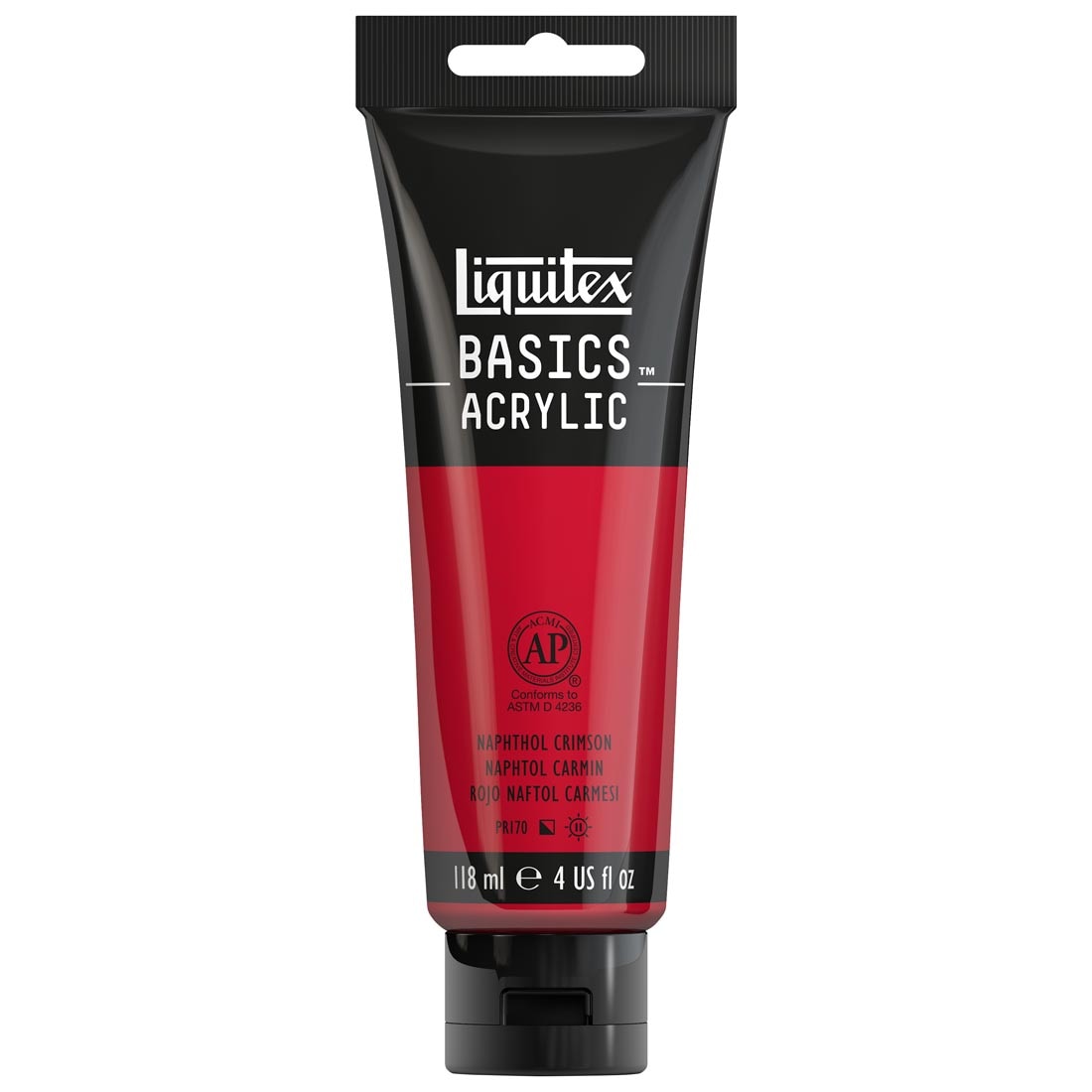 Tube of Naphthol Crimson Liquitex Basics Acrylic Paint