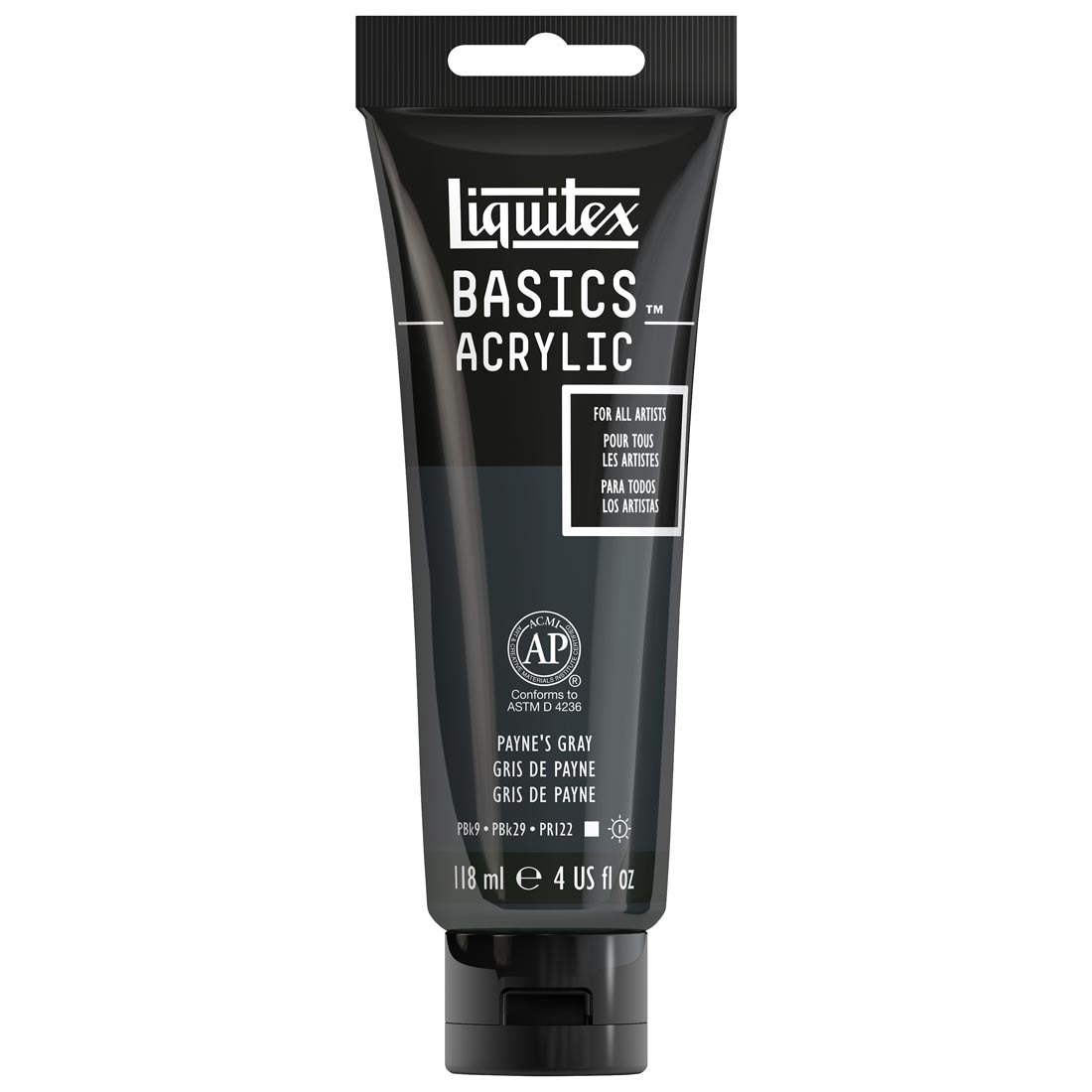 Tube of Payne's Gray Liquitex Basics Acrylic Paint