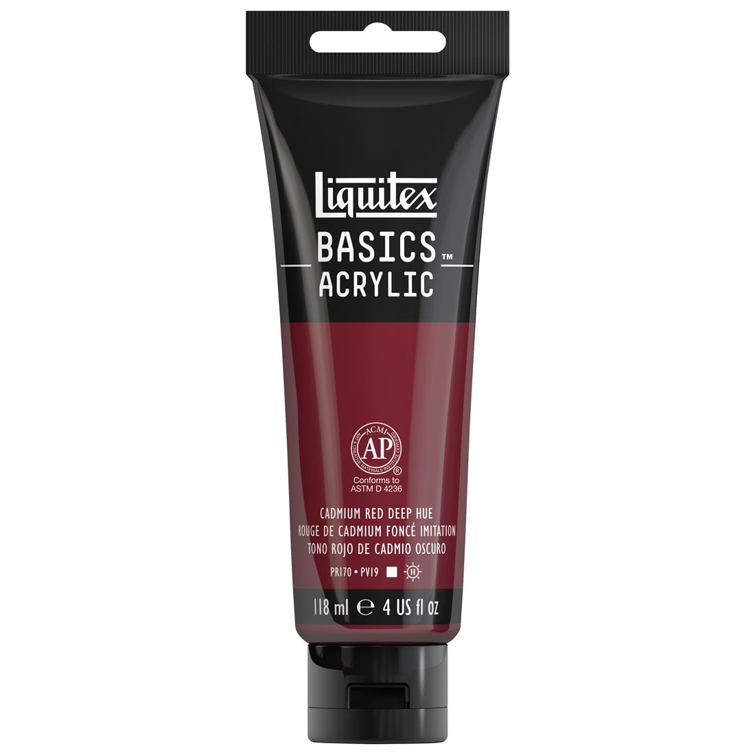 Tube of Cadmium Red Deep Hue Liquitex Basics Acrylic Paint