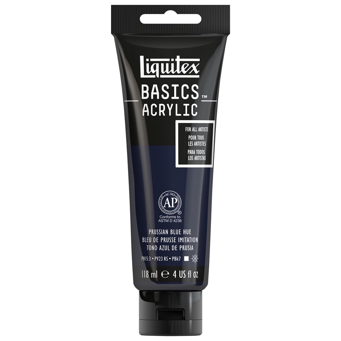 Tube of Prussian Blue Hue Liquitex Basics Acrylic Paint